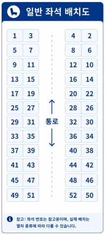 일반 좌석 및