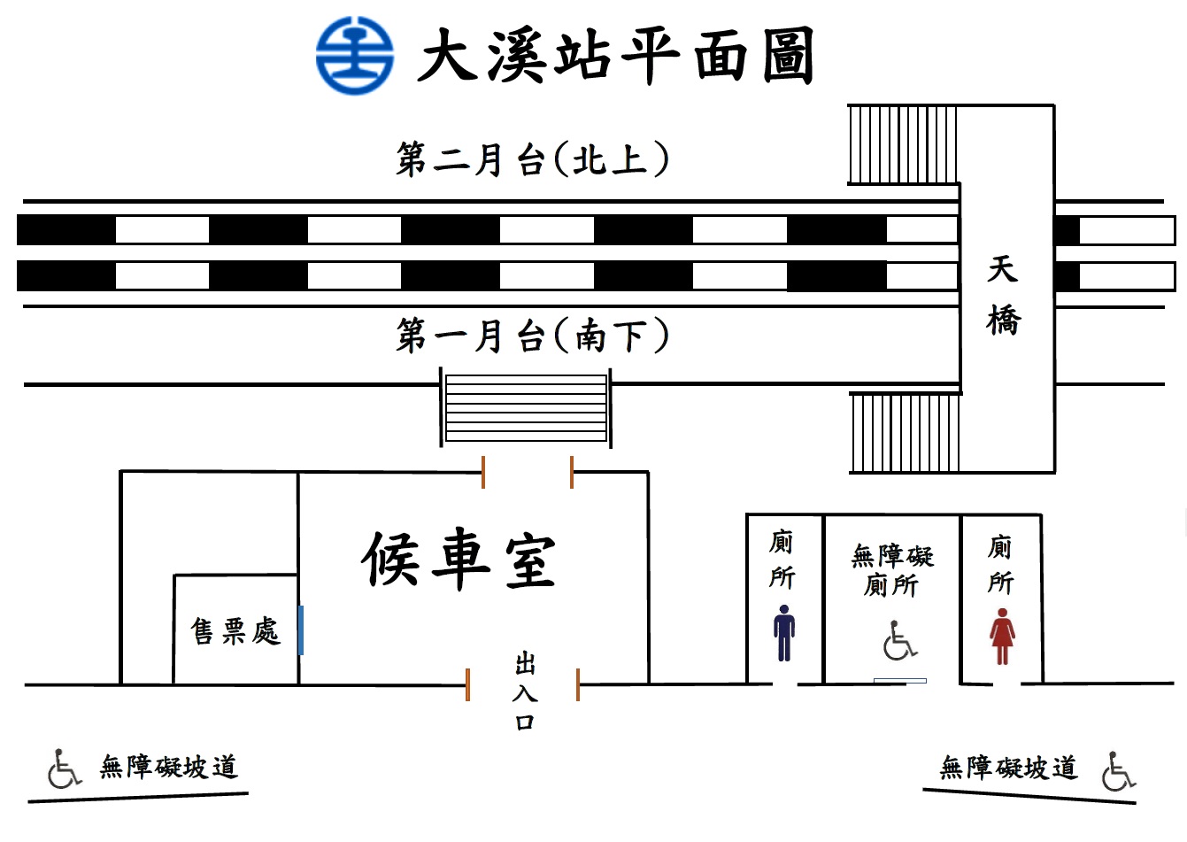 大溪站無法提供愛心服務,請於頭城站轉乘其他交通工具.